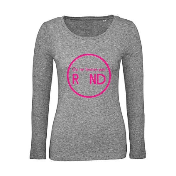 Ã§a ne tourne pas rond ! Rose Fluo |   T shirt manches longues femme|100% bio