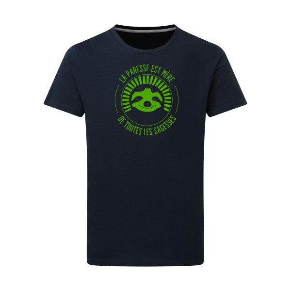 La paresse mère de sagesse vert pomme -Flex vert pomme sur T-shirt SG  Navy  5XL