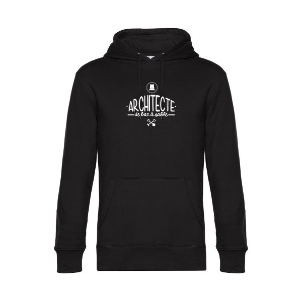 Architecte-de-bac-a-sable sweat shirt original Black flex Blanc impression Face