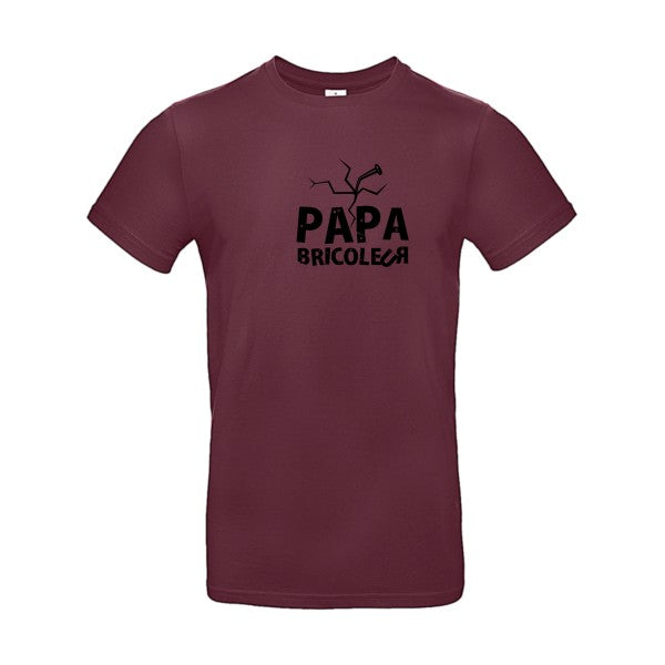 Papa bricoleur Flex noir |E190 T-shirt|Burgundy||2XL