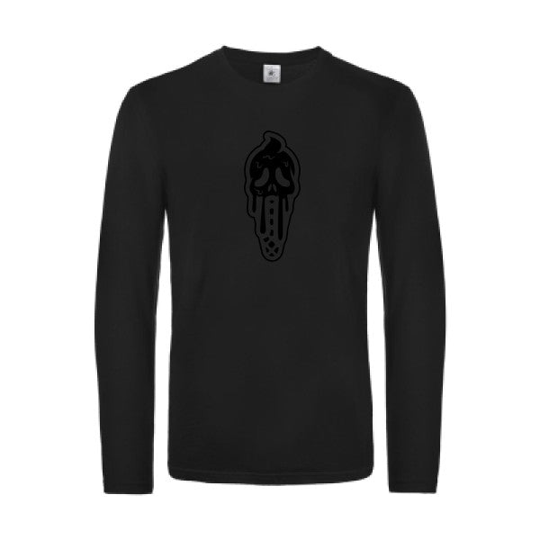 ice scream - t shirt- manches- longues- original- humour- Black impression Face