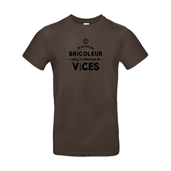 JE NE SUIS PAS BRICOLEURFlex noir- T-shirt E190|Brown||2XL