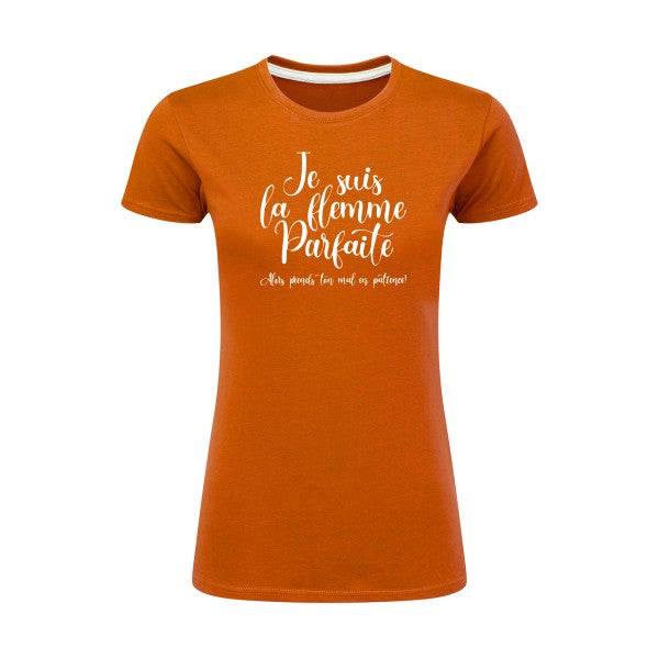 La flemme parfaite | Blanc |T shirt original femme|SG