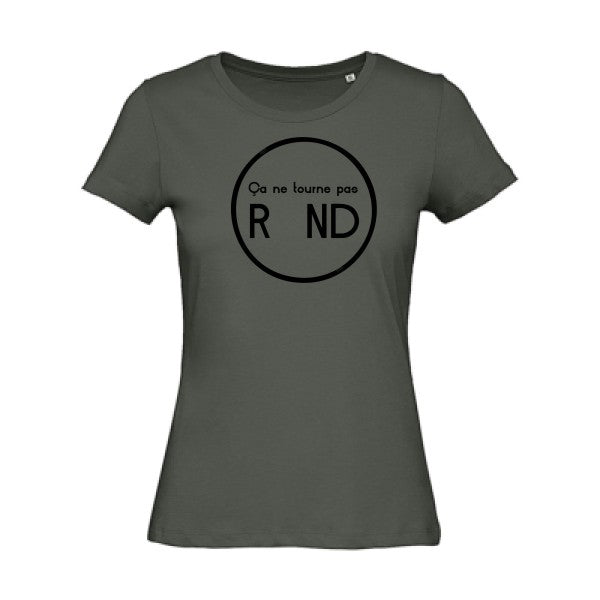 T shirt humour bio femme   femme bio|Ã§a ne tourne pas rond ! Noir 