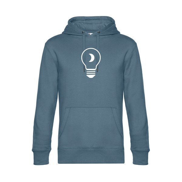 Noctambule sweat shirt original nordic blue flex Blanc impression Face