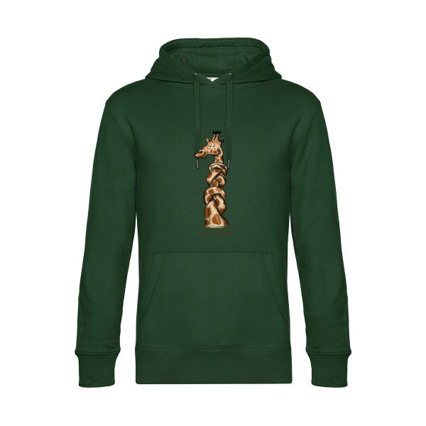1-tete-2-noeuds- Sweat à capuche original Bottle Green - RueDuTeeshirt