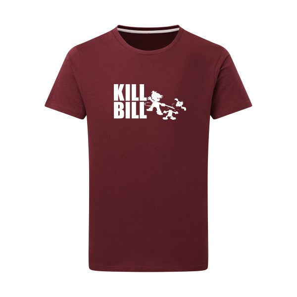 kill bill Blanc -Flex Blanc sur T-shirt SG  Burgundy  2XL