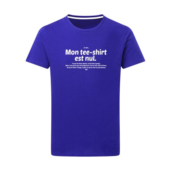 Mon tee-shirt est nul! -Flex Blanc sur T-shirt SG  Royal Blue  5XL