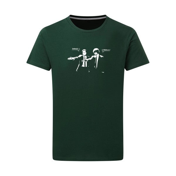 Papier Ciseaux Blanc -Flex Blanc sur T-shirt SG  Bottle Green  2XL