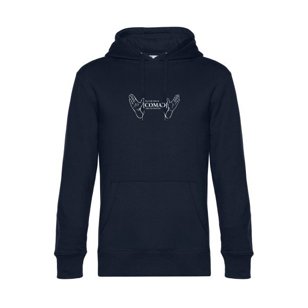 comac sweat shirt original Navy Blue flex Blanc impression Face