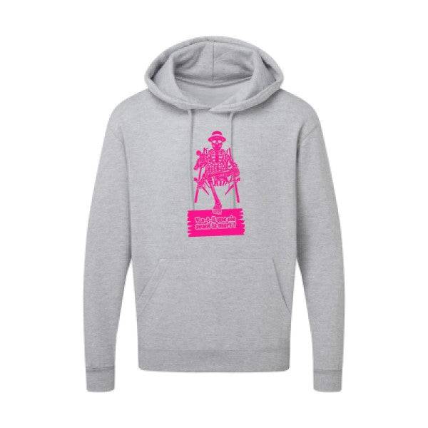 Y a-t-il une vie avant la mort ? |Sweat  capuche humoristique Rose fluo 