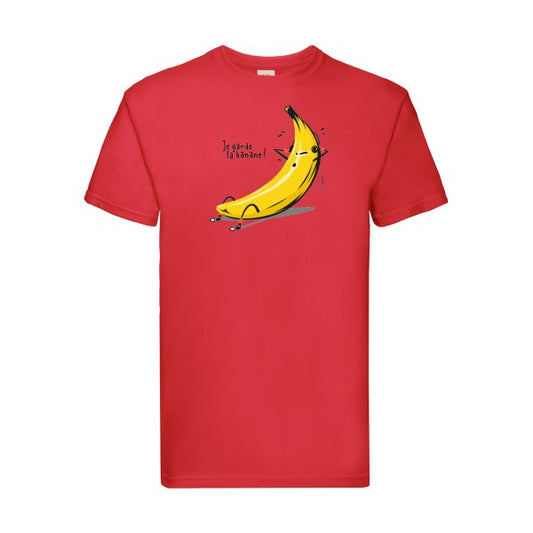 Je garde la banane ! Fruit of the loom 205 g/m² T-shirt/ Red