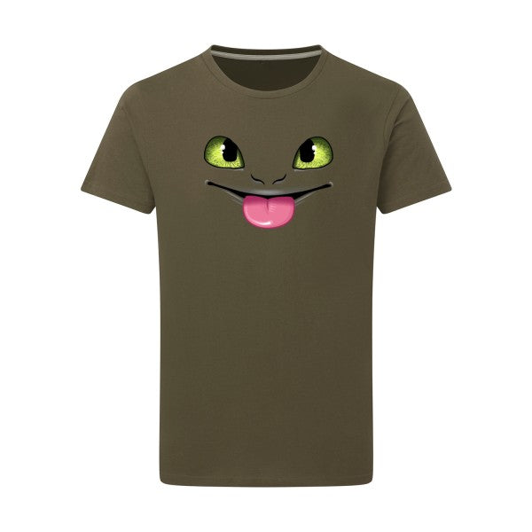 T-shirt homme Dragon tongue - T-shirt inspiré par la culture asiatique Military Green 2XL