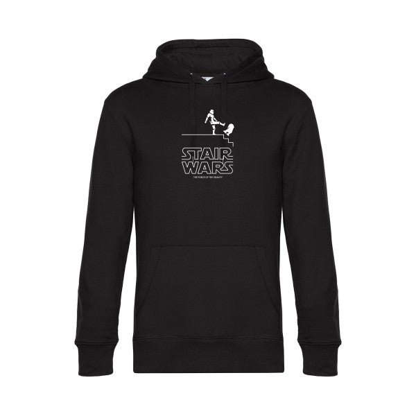 STAIR-WARS sweat shirt original Black flex Blanc impression Face
