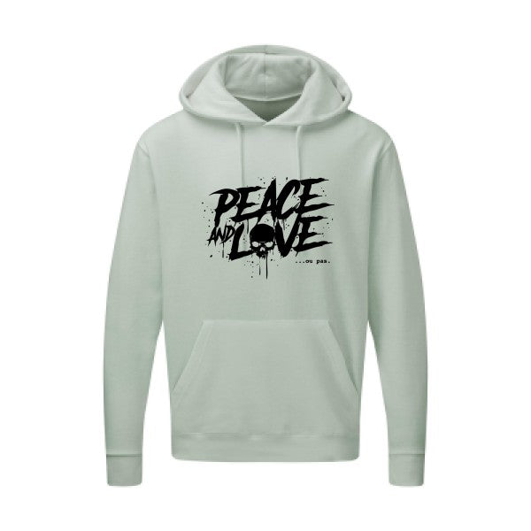 Peace or no peace |Sweat  capuche humoristique noir 