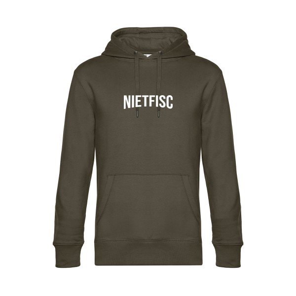 NIETFISC sweat shirt original Khaki flex Blanc impression Face