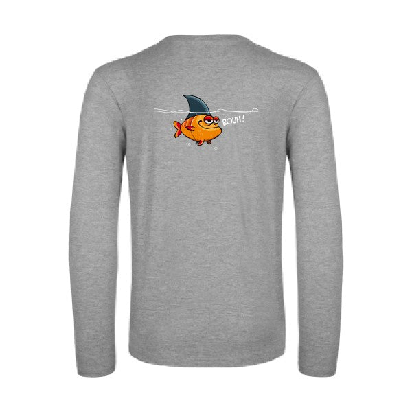 bouh!-t-shirt-manches-longues-original-humour -Sport Grey