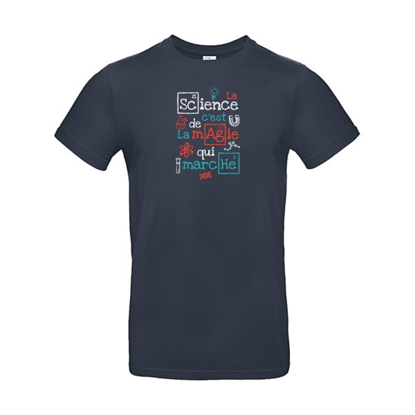 humour et Science -T-shirt humour  Navy Non bio