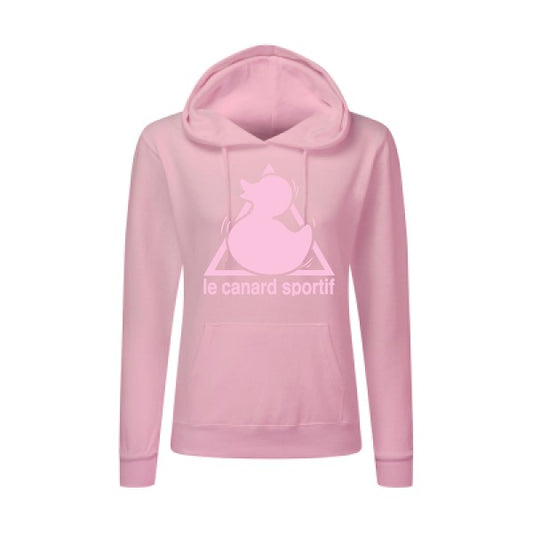 Canard Sportif Rose |Sweat original à capuche Femme