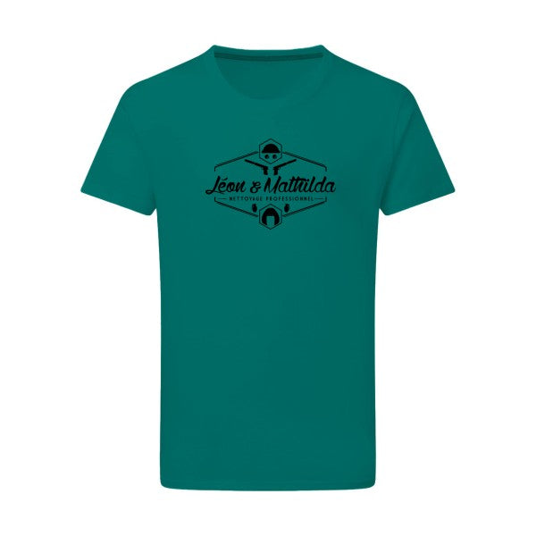 LEON AND MATHILDA SARL noir -Flex noir sur T-shirt SG  Emerald Green  2XL