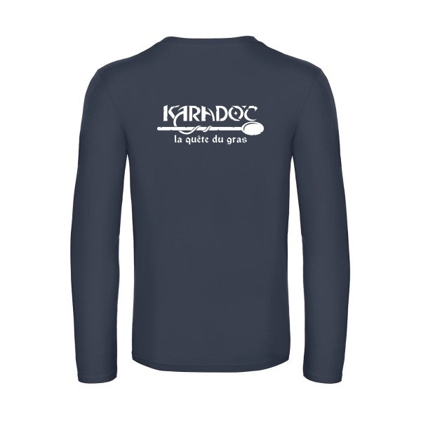 karadoc - t shirt- manches- longues- original- humour- Navy impression Dos