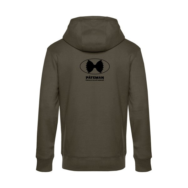 PATEMAN sweat shirt original Khaki flex Noir impression Dos