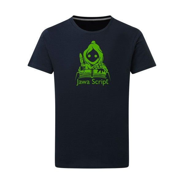 Jawa script vert pomme -Flex vert pomme sur T-shirt SG  Navy  5XL