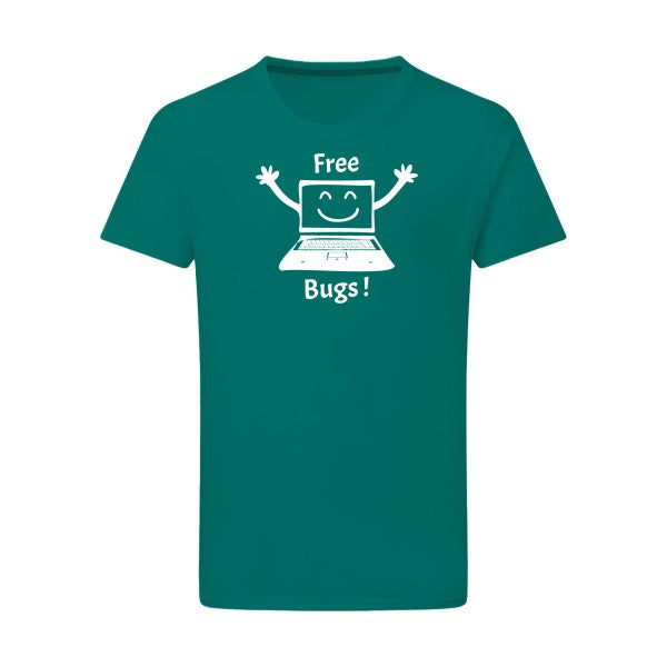 FREE BUGS ! - Flex Blanc Tshirt original Emerald Green  2XL