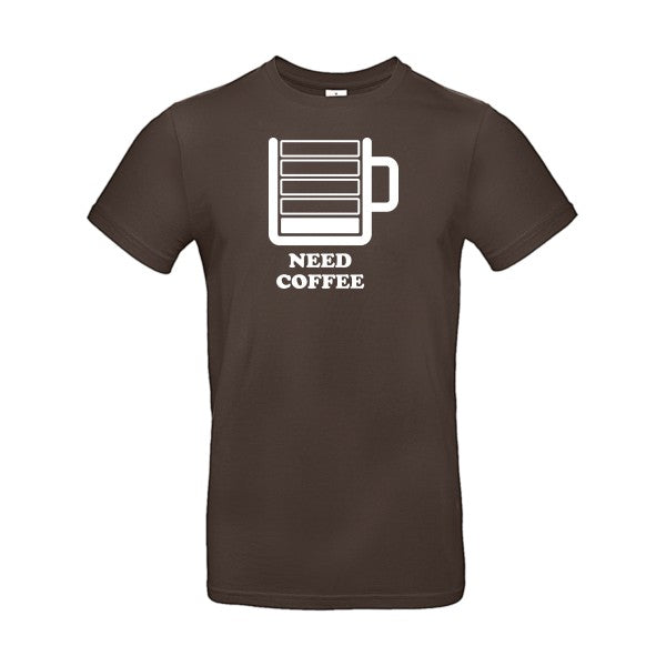 Need Coffee B&C- T-shirt E190|Brown||2XL