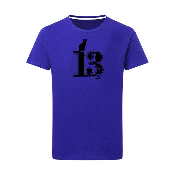 Superstition noir -Flex noir sur T-shirt SG  Royal Blue  5XL