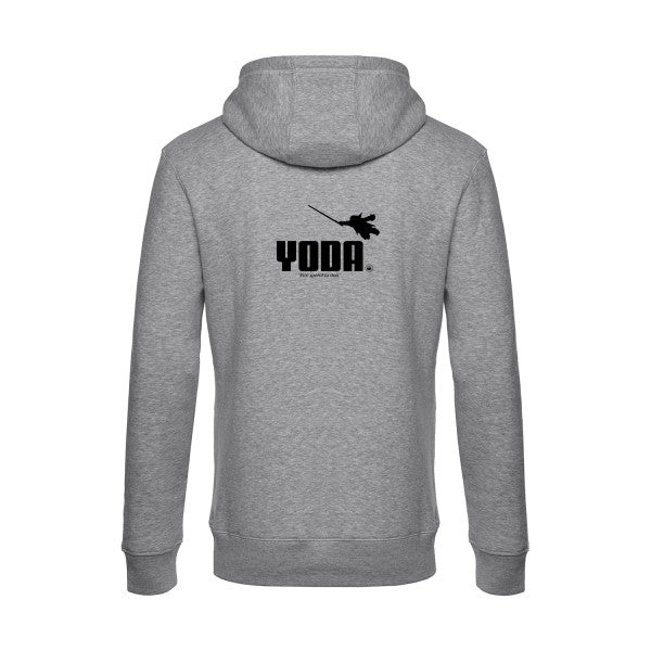 Yoda sweat shirt original Heather Grey flex Noir impression Dos