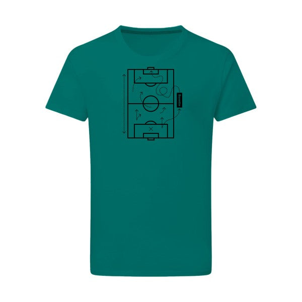 Tactique secrète noir -Flex noir sur T-shirt SG  Emerald Green  2XL