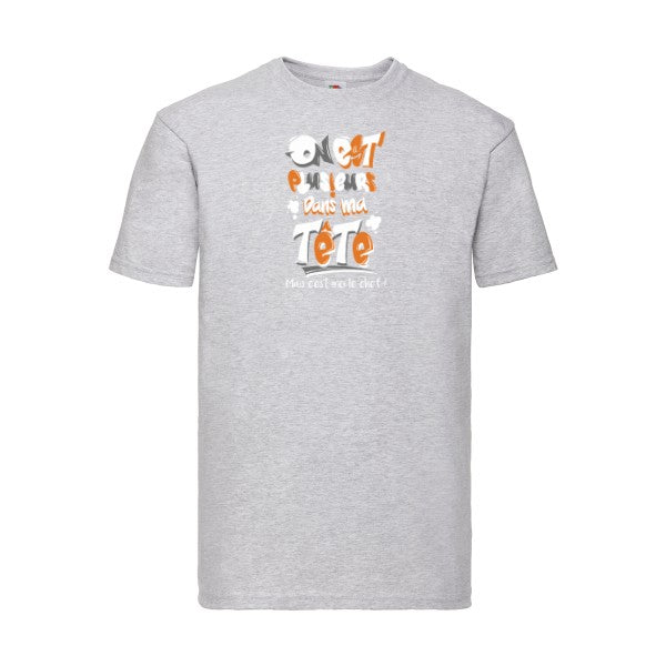 C'est moi le chef ! Fruit of the loom 205 g/m² T-shirt/ heather grey