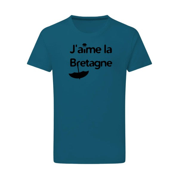 J'aime la Bretagne - Flex noir Tshirt original Petrol  2XL