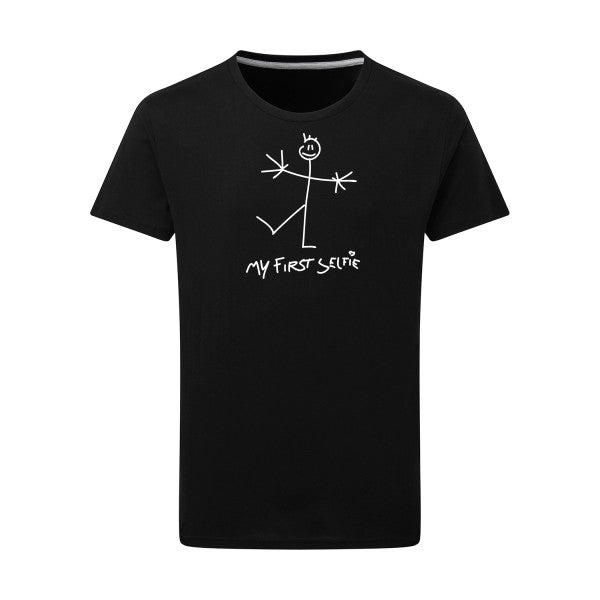 First Selfie - Flex Blanc Tshirt original Dark Black  4XL