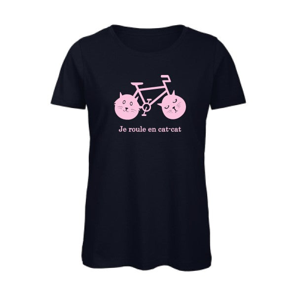 T shirt humour bio femme   femme bio|cat-cat bike Rose 