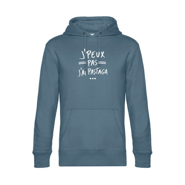 J-peux-pas-j-ai-pastaga sweat shirt original nordic blue flex Blanc impression Face