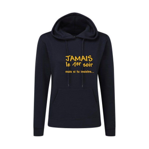 JAMAIS... jaune Or |Sweat original à capuche Femme