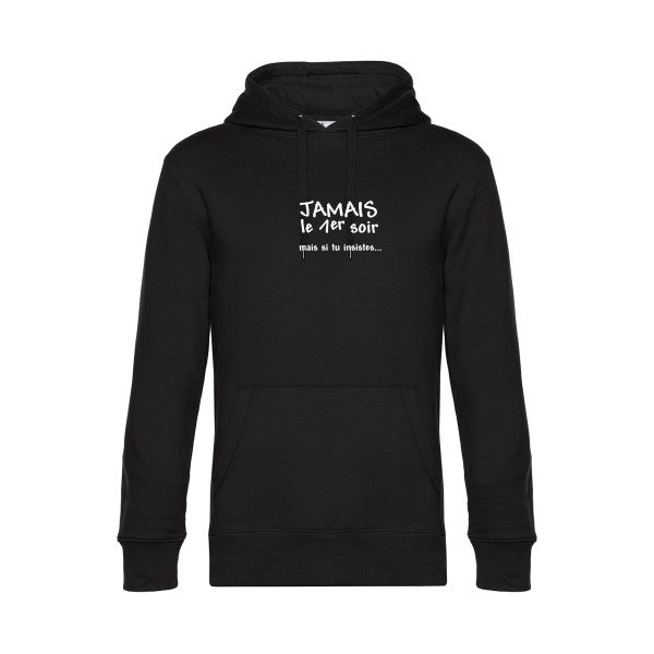 JAMAIS... sweat shirt original Black flex Blanc impression Face