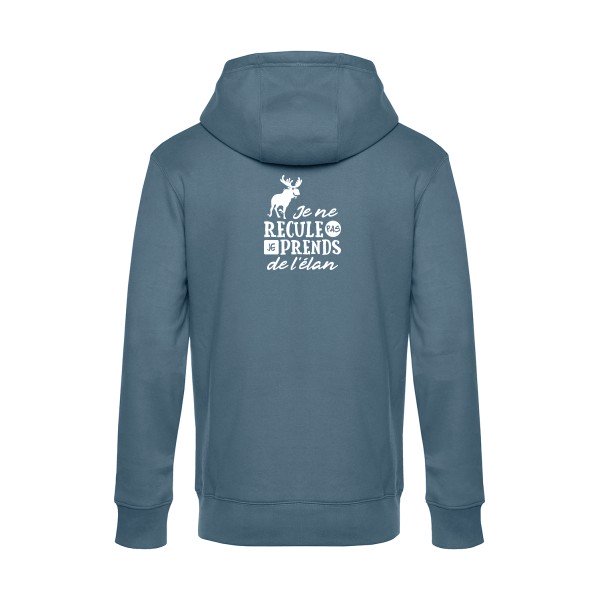 Prendre-de-l-elan sweat shirt original nordic blue flex Blanc impression Dos
