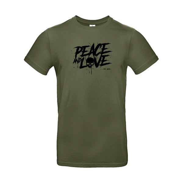 Peace or no peace flex noir B&C - E190 T-shirt|Urban Khaki||2XL