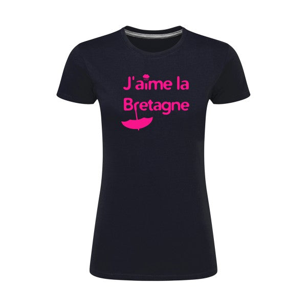 J'aime la Bretagne |Rose Fluo |T shirt original femme|SG