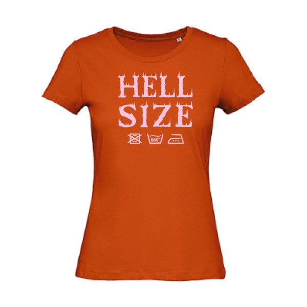 T shirt humour bio femme   femme bio|HELL SIZE ! Rose 