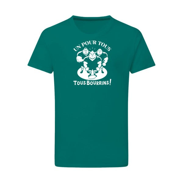 Un pour tous, Tous bourrins ! - Flex Blanc Tshirt original Emerald Green  2XL