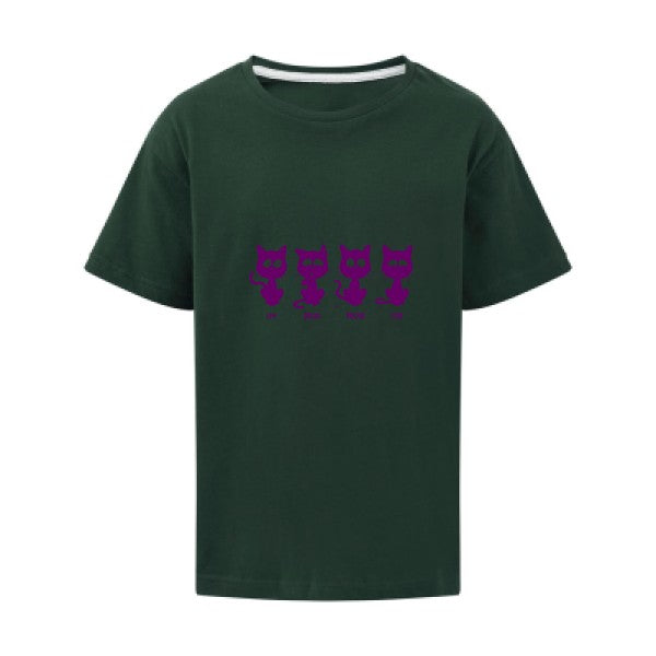 un deux trois cat Flex Violet SG - Kids T-shirt enfant Bottle Green Taille 152 (11-12/2XL)