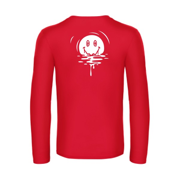 sun smile - t shirt- manches- longues- original- humour- Red impression Dos