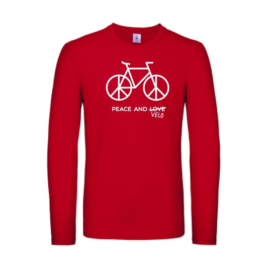 Peace and vélo Blanc B&C - E150 LSL T-shirt manches longues léger