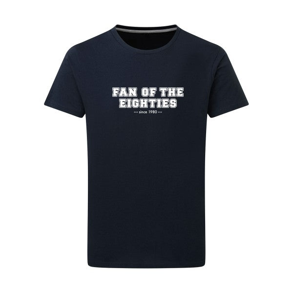 Fan of the eighties Blanc -Flex Blanc sur T-shirt SG  Navy  5XL