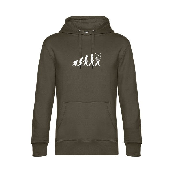 Evolution-numerique sweat shirt original Khaki flex Blanc impression Face