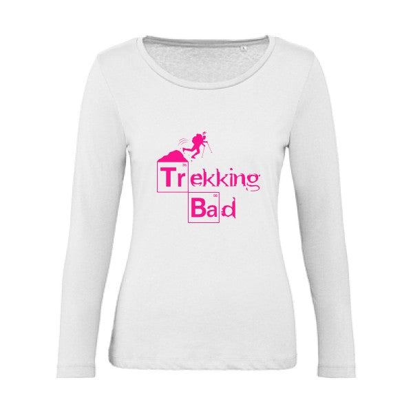 Trekking bad Rose Fluo |   T shirt manches longues femme|100% bio